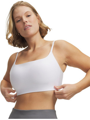 Under Armour Open Back Αθλητικό Μπουστάκι με Μέτρια Στήριξη & Ελαφριά Ενίσχυση Λευκό 6011153-100