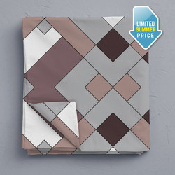Isadore Lorraine Σεντόνι Υπέρδιπλο Βαμβακερό 240x260 Rhombus Brown
