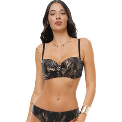 Bluepoint Bikini Top Strapless Animal Print Μαύρο 26066075D-18