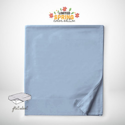 Isadore Lorraine Σεντόνι Υπέρδιπλο Βαμβακερό 220x260 Limited Spring Edition Blue Fog 02.01258