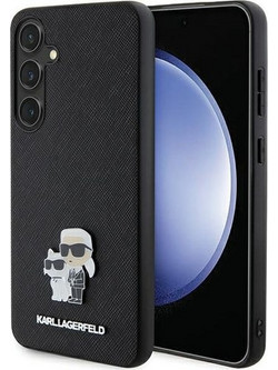 Karl Lagerfeld Saffiano Karl Leather Back Cover Black (Samsung Galaxy S24)