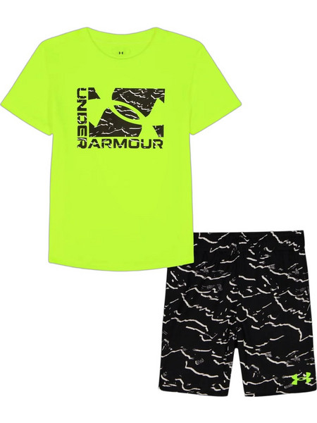 Under Armour Παιδικό Σετ για Αγόρι Καλοκαιρινό Lime Μαύρο UASJI70E-730