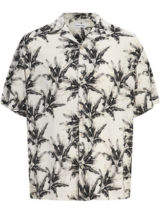 Jack & Jones Ανδρικό Πουκάμισο Βαμβακερό Κοντομάνικο Κανονική Γραμμή Λευκό 12289980