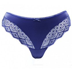 Papatya Γυναικείο Sexy String με Δαντέλα Royal Blue 4273