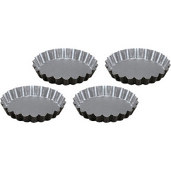 Guardini Φόρμες Ζαχαροπλαστικής Αλουμινίου για Muffin / Cupcake Στρογγυλές 12x2cm 4τμχ 71204SEVEE