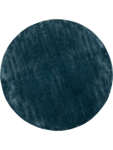 Kare Design Cosy Χειροποίητο Χαλί Στρογγυλό 200cm Μπλε