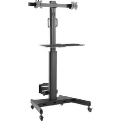 Techly ICA-TR42 Βάση Τηλεόρασης Δαπέδου Περιστρεφόμενη Τροχήλατη με Βραχίονα 13"-32" έως 16kg