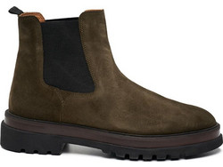 Philippe Lang Ανδρικά Chelsea Μποτάκια Suede Χακί 6727