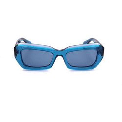 Lanvin LNV662S 450 Γυναικεία Γυαλιά Ηλίου Ορθογώνια Κοκάλινα Μπλε με Μαύρο Φακό