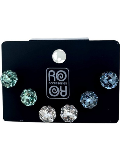 RO Accessories Σετ Γυναικεία Σκουλαρίκια Καρφωτά E1259 6τμχ