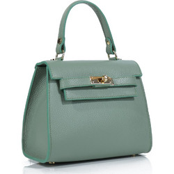 Passaggio Leather Γυναικεία Τσάντα Χειρός Δερμάτινη Πράσινο Mint 5726-KR-19