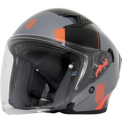 Str Sting New Black Grey Red Κράνος Μηχανής Jet