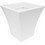 Plastona City Square Γλάστρα Τετράγωνη Πλαστική Λευκή 25x25x27cm 10.12.0003