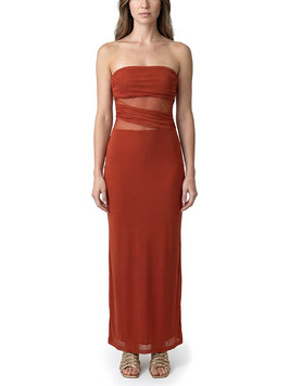 MY Tiffany Wearables Maxi Καλοκαιρινό Φόρεμα για Γάμο / Βάπτιση Rusted S26T4221
