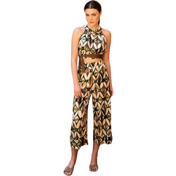 AGGEL Γυναικείο Καλοκαιρινό Crop Top Καφέ SS41063KF-1059