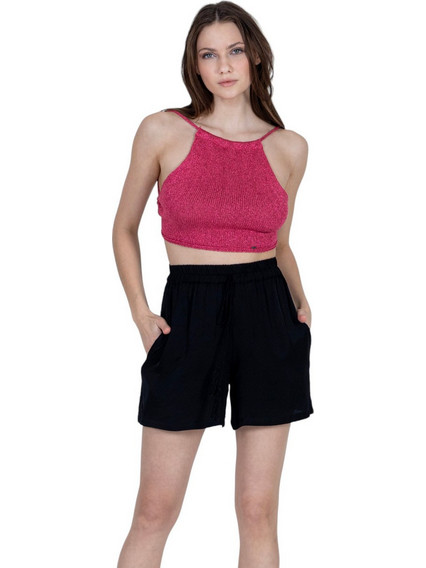 AGGEL Γυναικείο Καλοκαιρινό Crop Top Φούξια SS41069K-1034