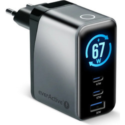 everActive SC-670Q PRO Φορτιστής χωρίς Καλώδιο με Θύρα USB-A & 2 Θύρες USB-C 67W Quick Charge 4.0+ & Power Delivery