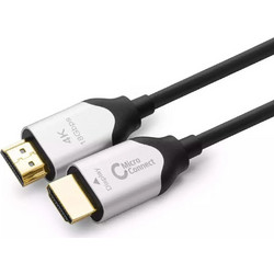 Microconnect Καλώδιο HDMI 2.0 HDMI Male to HDMI Male 10m Black Silver HDM191910V2.0OP
