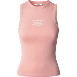 Pepe Jeans Viv Γυναικείο Καλοκαιρινό Top Ριπ Ροζ PL506032-316