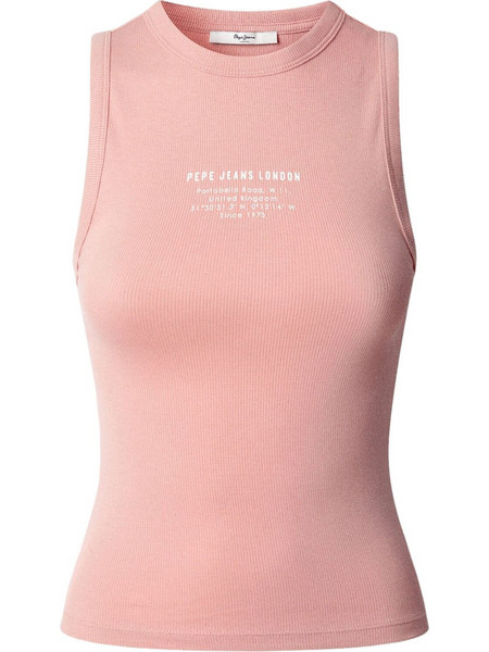 Pepe Jeans Viv Γυναικείο Καλοκαιρινό Top Ριπ Ροζ PL506032-316