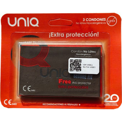 Uniq Secure Fit Προφυλακτικά Χωρίς Λάτεξ 3τμχ