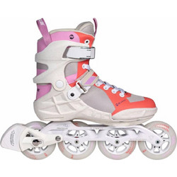 Powerslide Phuzion Argon Peach 90 Inline Rollers Παιδικά Λευκά Πορτοκαλί Ροζ 19.940715