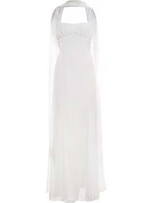 Mix & Match Gabrielle Maxi Καλοκαιρινό Φόρεμα για Γάμο / Βάπτιση Λευκό SS2623