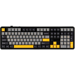 Aula F108 Ασύρματο Μηχανικό Gaming Πληκτρολόγιο με Custom Διακόπτες RGB Black Grey