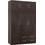 B2BMarkt Τρίφυλλη Ντουλάπα Ρούχων με Πατάρι Zebrano 150x55x240cm 9995785