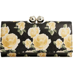 Ted Baker Albaz Μεγάλο Γυναικείο Πορτοφόλι με Clip Κίτρινο 284942