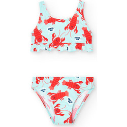 Boboli Παιδικό Μαγιό Bikini Set για Κορίτσι Τιρκουάζ Κόκκινο 801122-9595