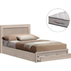 HomeMarkt Melany Κρεβάτι Μονό Ξύλινο με Αποθηκευτικό Χώρο & Στρώμα 90x190cm HM10756.03