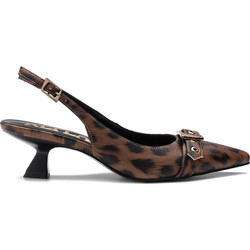 Replay Γόβες Slingback Δερμάτινες με Λεπτό Χαμηλό Τακούνι Καφέ Μαύρες GWN1G-000-C0003S-1367