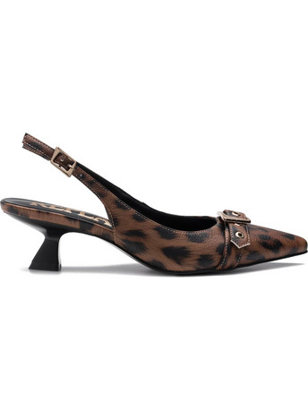 Replay Γόβες Slingback Δερμάτινες με Λεπτό Χαμηλό Τακούνι Καφέ Μαύρες GWN1G-000-C0003S-1367