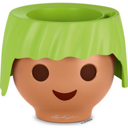 Lechuza Playmobil Αυτοποτιζόμενη Γλάστρα Εσωτερικού Χώρου Στρογγυλή Πλαστική Lime 21x15.75cm 19042