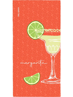 Feel & Touch Drinks Margarita Πετσέτα Θαλάσσης Microfiber Κόκκινη 80x160cm