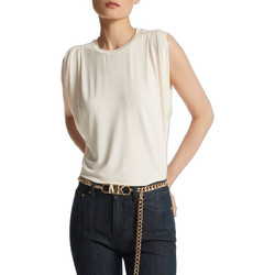 Michael Kors Γυναικείο Καλοκαιρινό Top Εκρού MF351317AW
