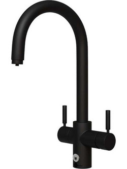 InSinkErator 45357AW-ISE+45094 Μπαταρία Κουζίνας Πάγκου Τριπλής Παροχής Ανάμεικτη Μαύρη