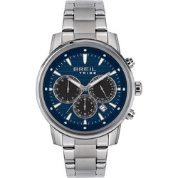 Breil Tribe Caliber Ανδρικό Ρολόι Χρονογράφος με Ασημί Μεταλλικό Μπρασελέ EW0728