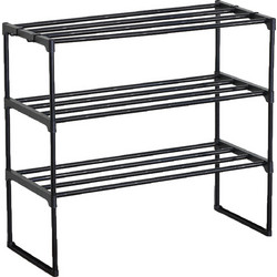 ArteLibre Παπουτσοθήκη Μεταλλική Pasano Μαύρη M67xΠ29xΥ62cm 7544625