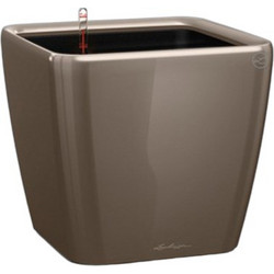 Lechuza Quadro 21 Ls Premium Αυτοποτιζόμενη Γλάστρα Εσωτερικού Χώρου Τετράγωνη Πλαστική Γκρι Καφέ 22.5x22.5x20.5cm 16125