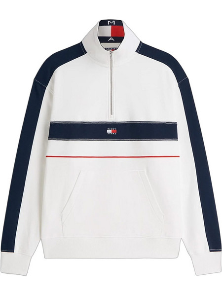 Tommy Hilfiger Ανδρικό Φούτερ με Τσέπες Λευκό DM0DM23244-YBL