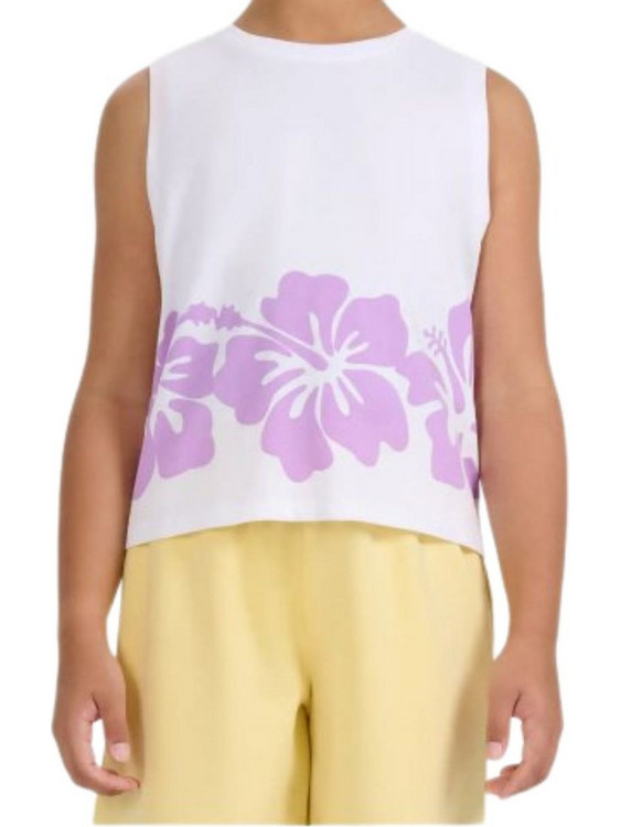 4F Παιδικό T-Shirt Αμάνικο Λευκό Λιλά 4FJWSS26TSLEF263-10S
