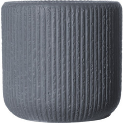 Supergreens Stripe XL Γλάστρα Στρογγυλή Πήλινη Ανθρακί 50x47cm D-9170-8