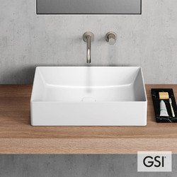 GSI Kube-X 9429 Επικαθήμενος Νιπτήρας Μπάνιου Πορσελάνης 50x37cm Λευκός 500-9429-300