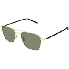 Saint Laurent SL866 003 Γυναικεία Γυαλιά Ηλίου Τετράγωνα Μεταλλικά Χρυσά με Πράσινο Φακό