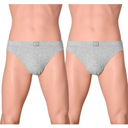 KYBBVS Ανδρικά Σλιπ Βαμβακερά Γκρι 2Pack KB201