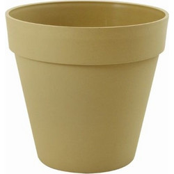 Sic Plast Deco Γλάστρα Εξωτερικού Χώρου Στρογγυλή Πλαστική Κρεμ 10x9.5cm 7532161901