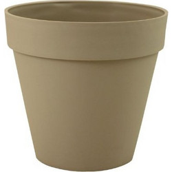 Sic Plast Deco Γλάστρα Εξωτερικού Χώρου Στρογγυλή Πλαστική Εκρού 18x17cm 7532235903