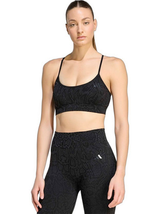 Adidas Αθλητικό Μπουστάκι με Χαμηλή Στήριξη & Αφαιρούμενη Ενίσχυση Μαύρο KH1527